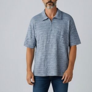 Auth! Valentino Vintage Zip Polo Shirt